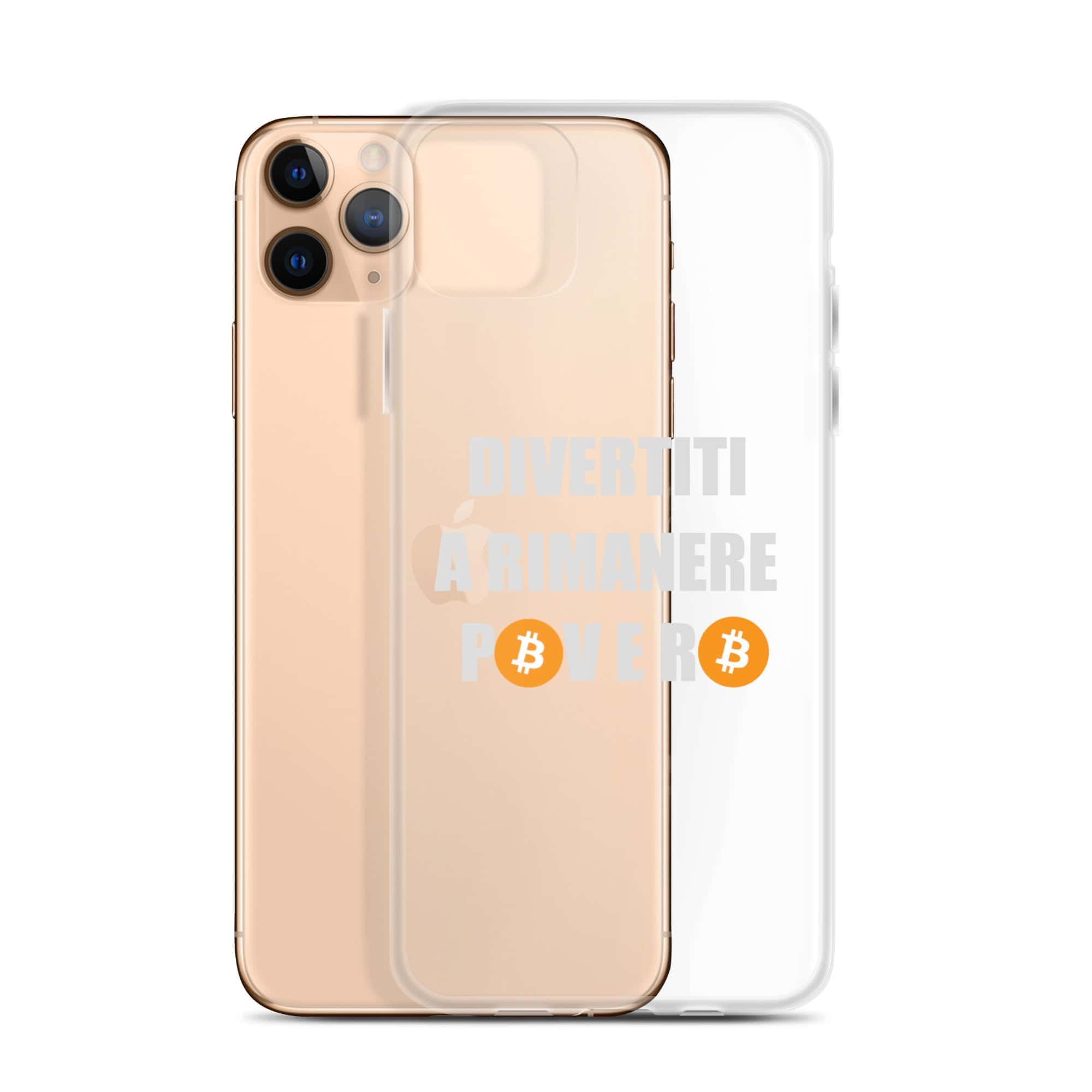 Cover Trasparente Resistente iPhone – Compatibile con Ricarica Wireless – Divertiti a Rimanere Povero