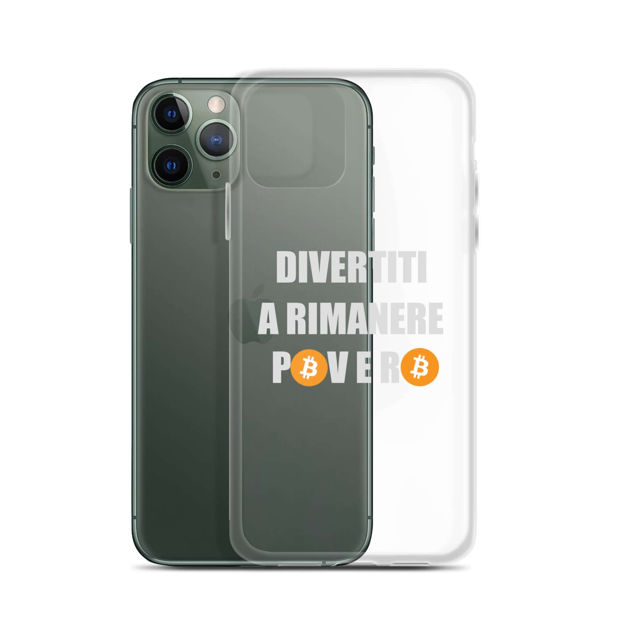 Cover Trasparente Resistente iPhone – Compatibile con Ricarica Wireless – Divertiti a Rimanere Povero