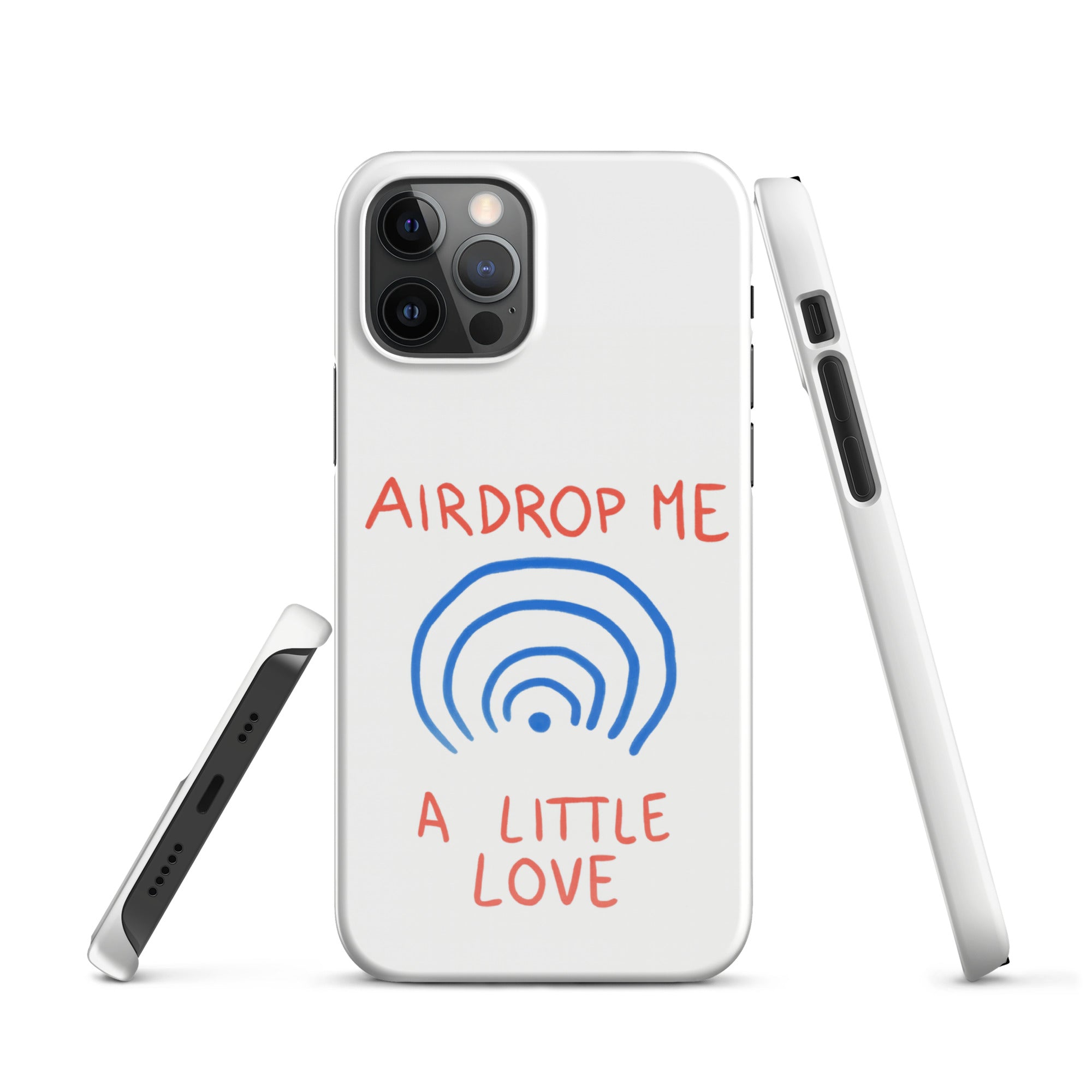 Cover iPhone Resistente – Compatibile con Ricarica Wireless – Design Airdrop Me a little love-Biiply