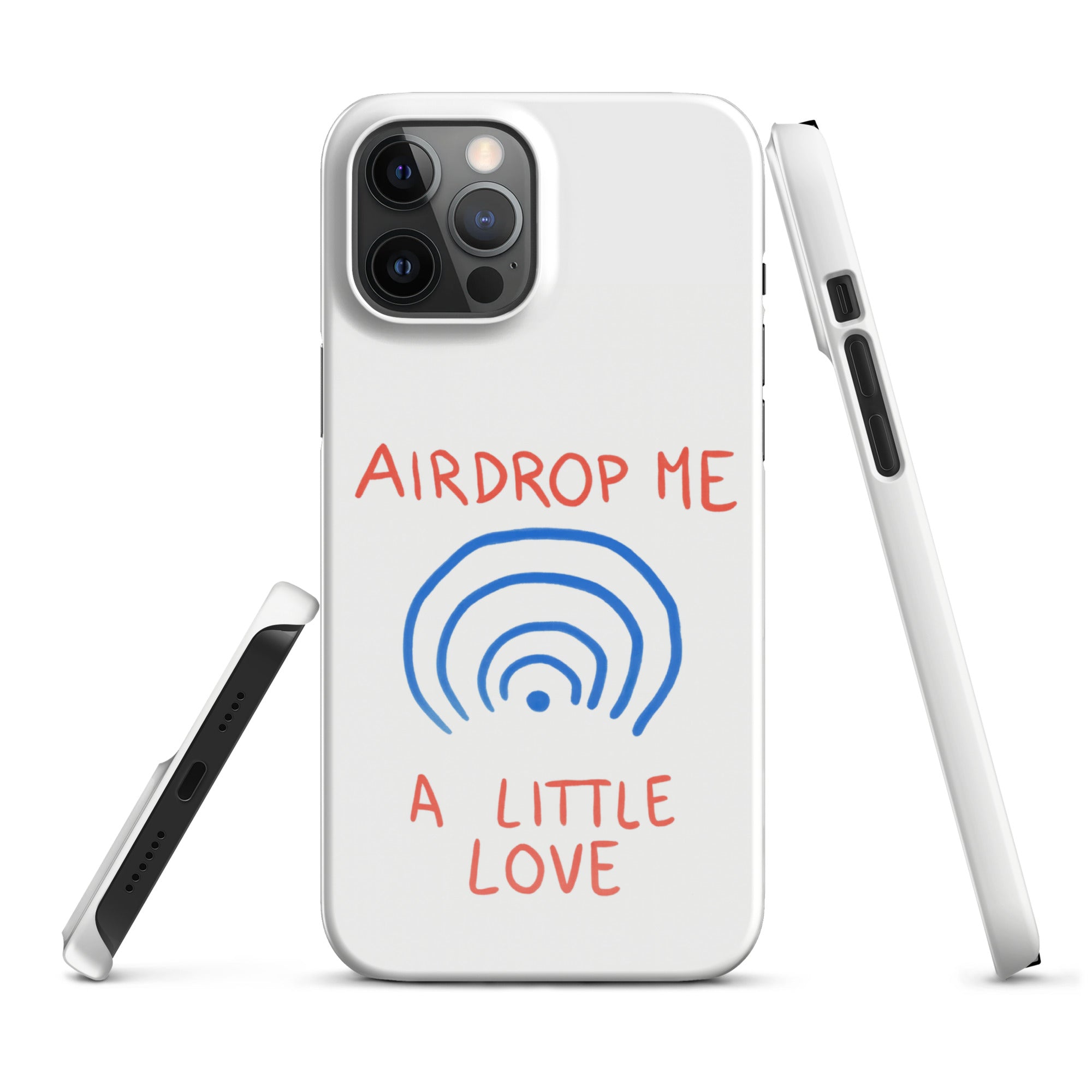 Cover iPhone Resistente – Compatibile con Ricarica Wireless – Design Airdrop Me a little love-Biiply