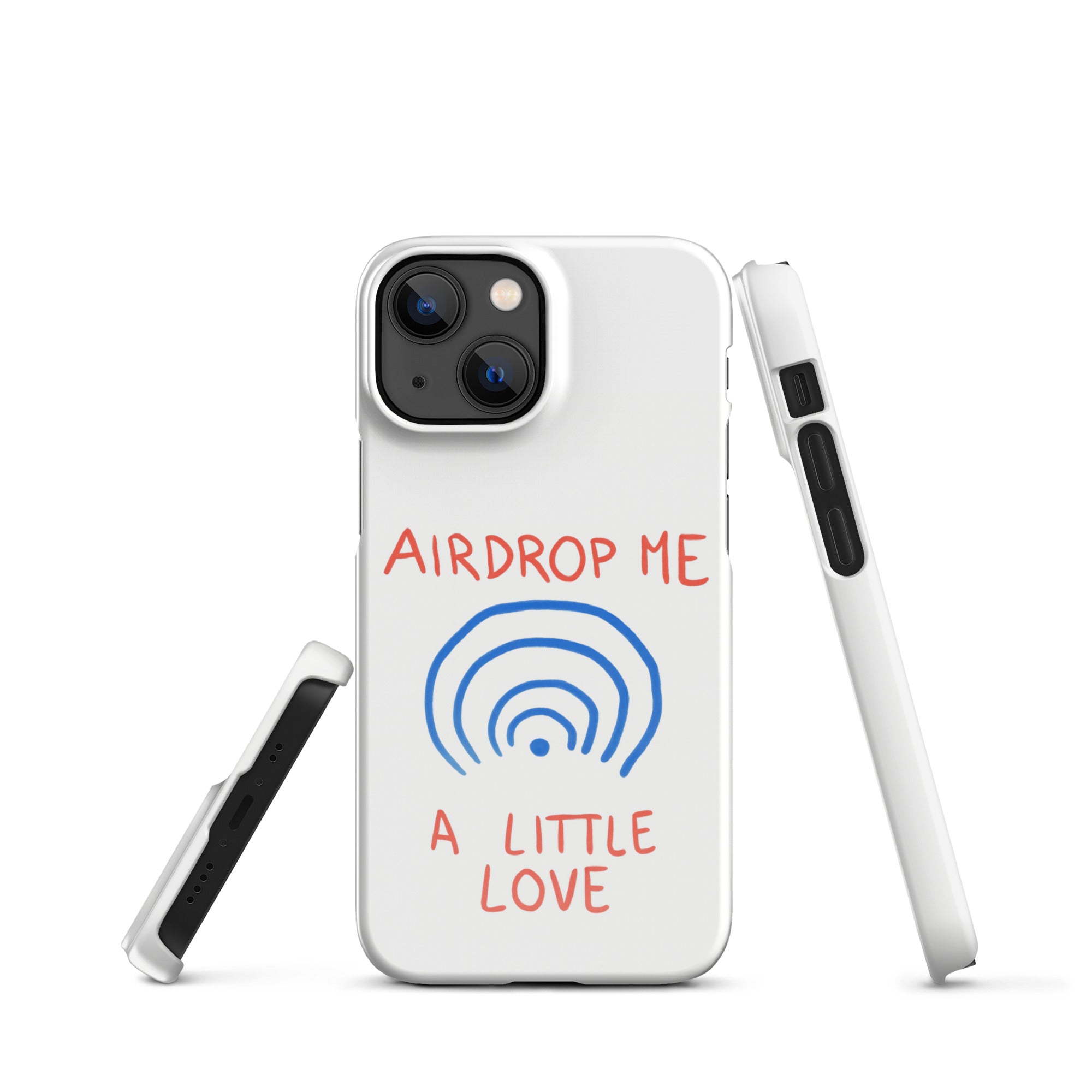 Cover iPhone Resistente – Compatibile con Ricarica Wireless – Design Airdrop Me a little love-Biiply