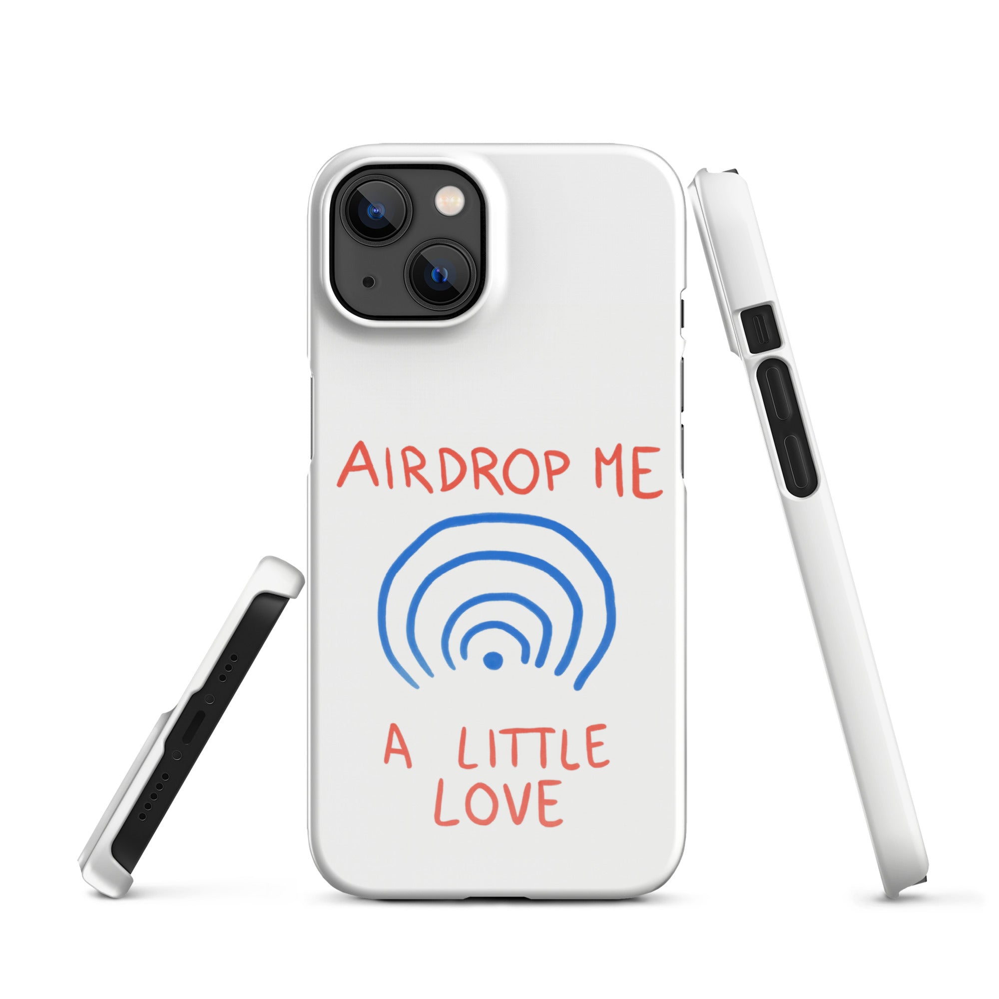 Cover iPhone Resistente – Compatibile con Ricarica Wireless – Design Airdrop Me a little love-Biiply