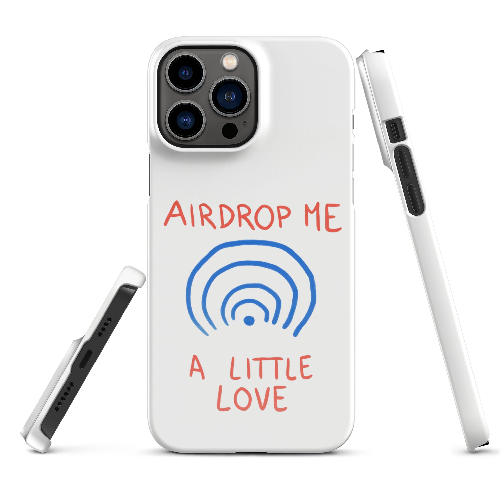 Cover iPhone Resistente – Compatibile con Ricarica Wireless – Design Airdrop Me a little love-Biiply
