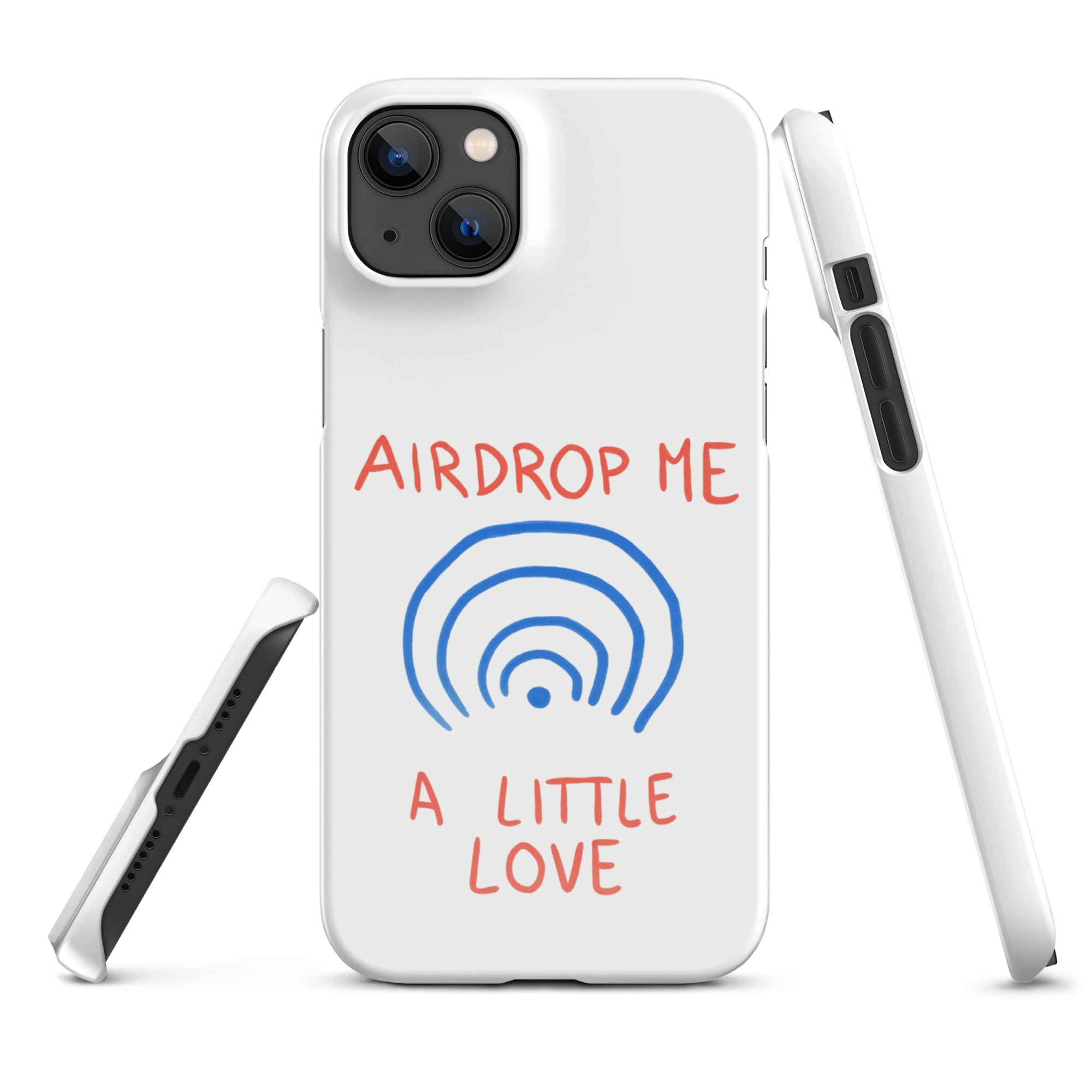 Cover iPhone Resistente – Compatibile con Ricarica Wireless – Design Airdrop Me a little love-Biiply