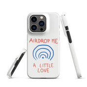 Cover iPhone Resistente – Compatibile con Ricarica Wireless – Design Airdrop Me a little love-Biiply