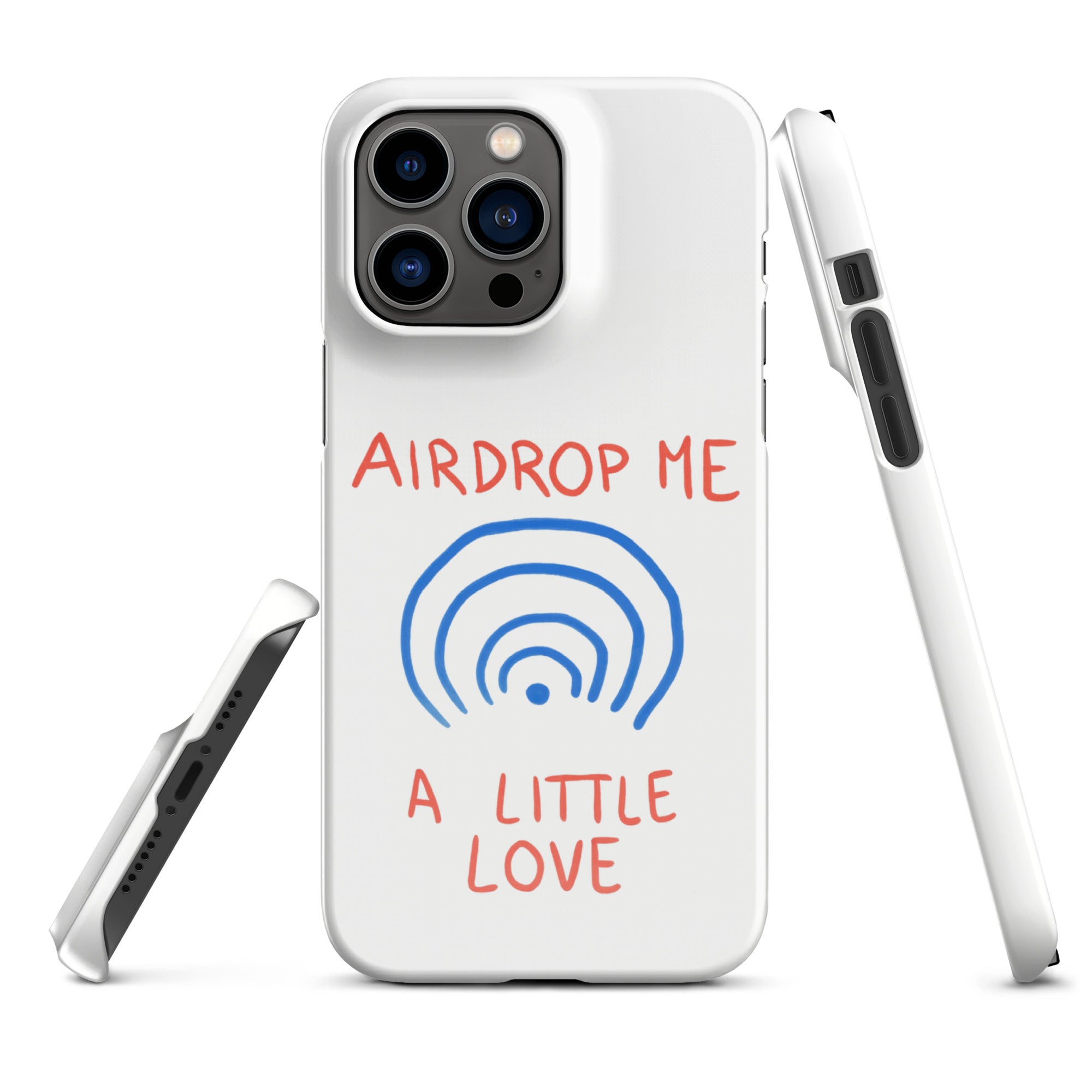 Cover iPhone Resistente – Compatibile con Ricarica Wireless – Design Airdrop Me a little love-Biiply