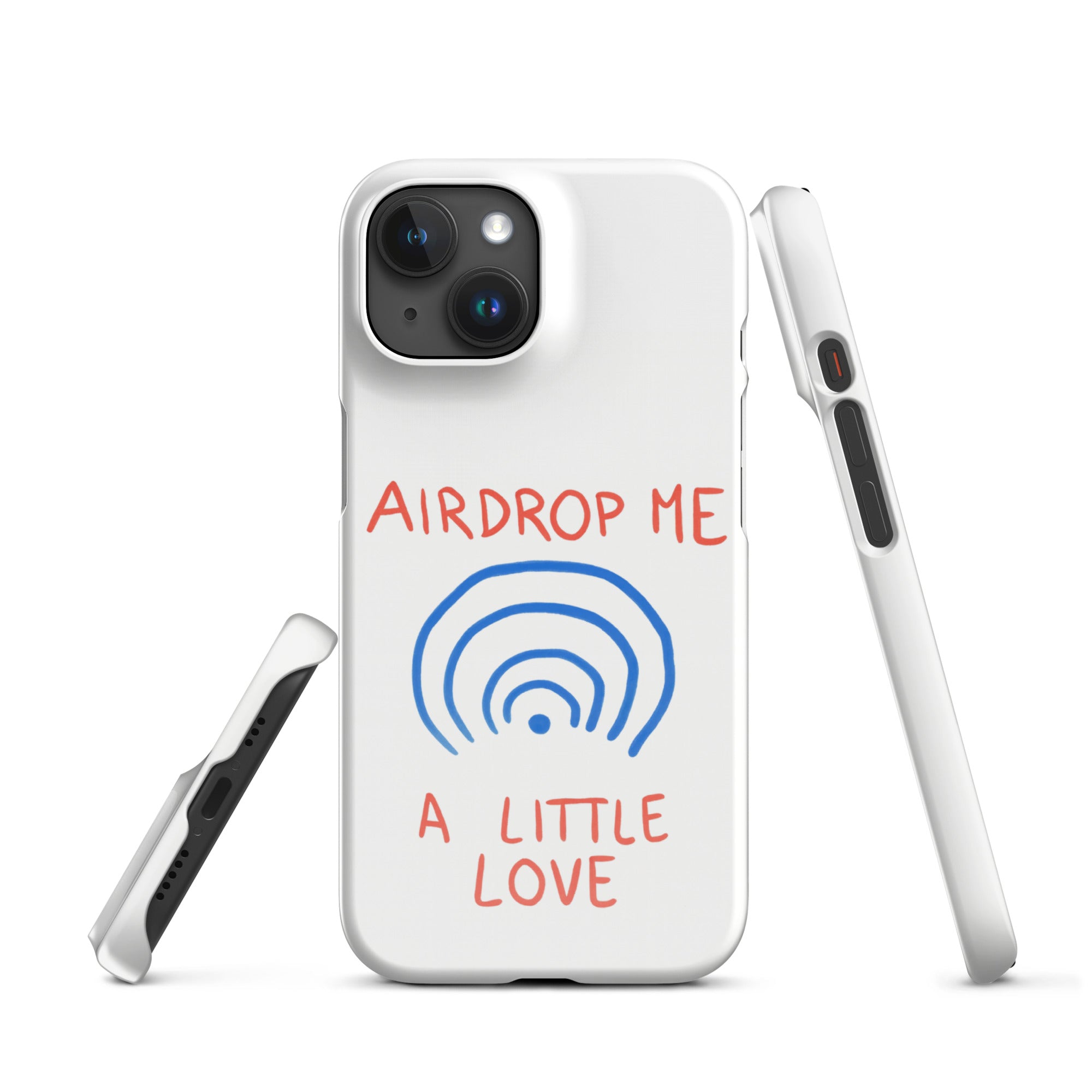 Cover iPhone Resistente – Compatibile con Ricarica Wireless – Design Airdrop Me a little love-Biiply