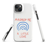 Cover iPhone Resistente – Compatibile con Ricarica Wireless – Design Airdrop Me a little love-Biiply