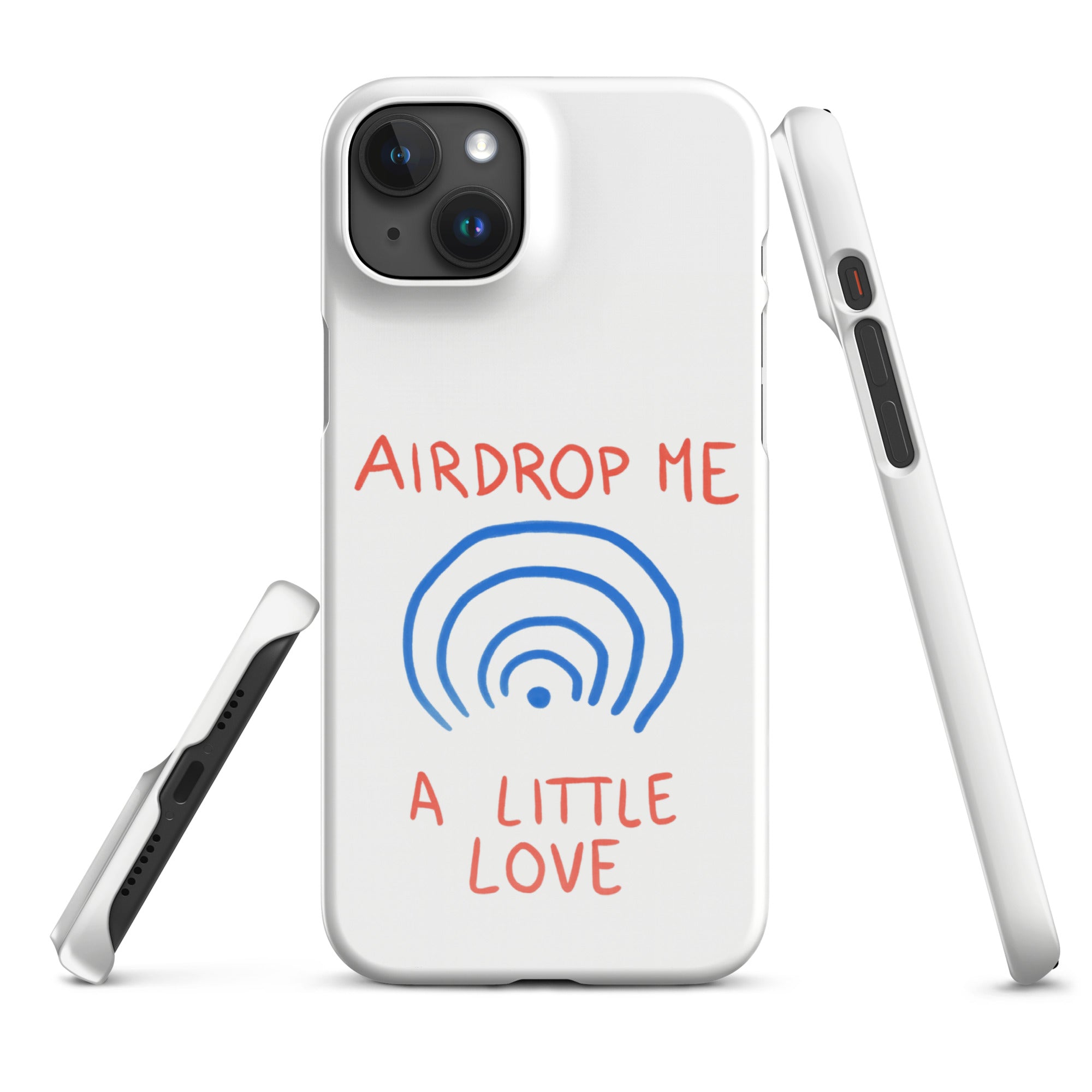 Cover iPhone Resistente – Compatibile con Ricarica Wireless – Design Airdrop Me a little love-Biiply
