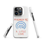 Cover iPhone Resistente – Compatibile con Ricarica Wireless – Design Airdrop Me a little love-Biiply