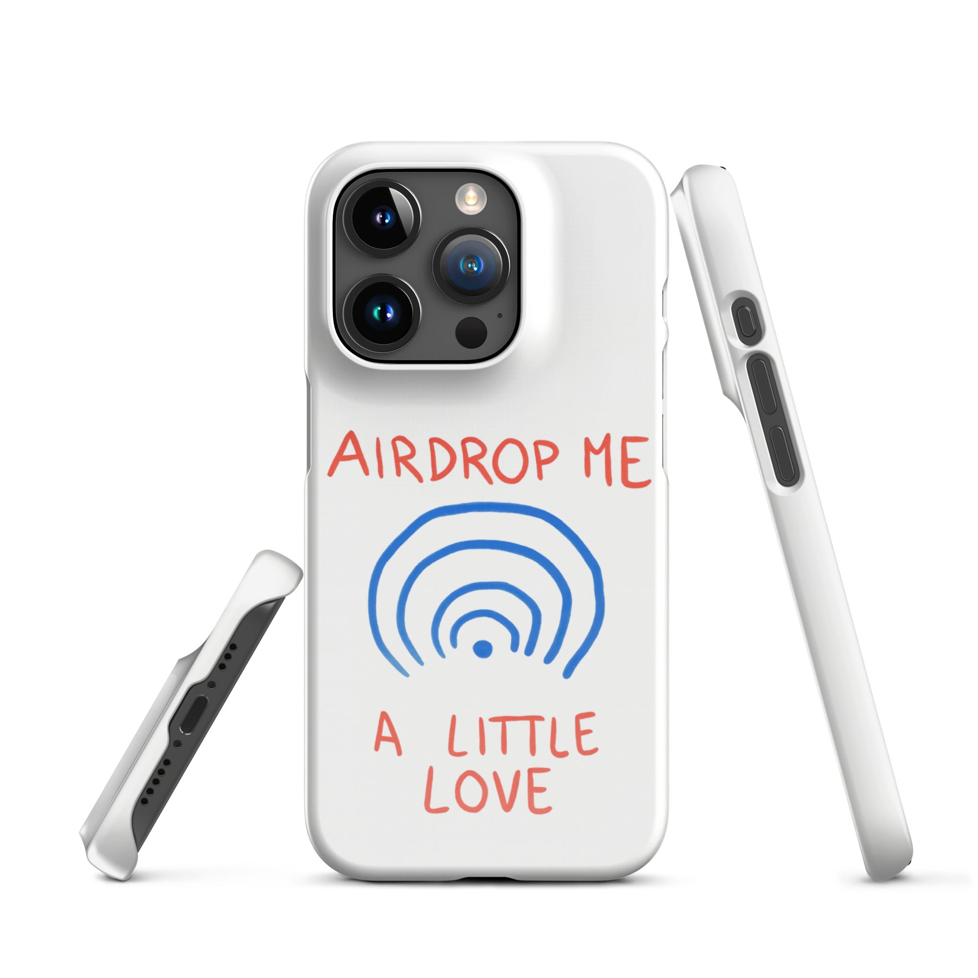 Cover iPhone Resistente – Compatibile con Ricarica Wireless – Design Airdrop Me a little love-Biiply