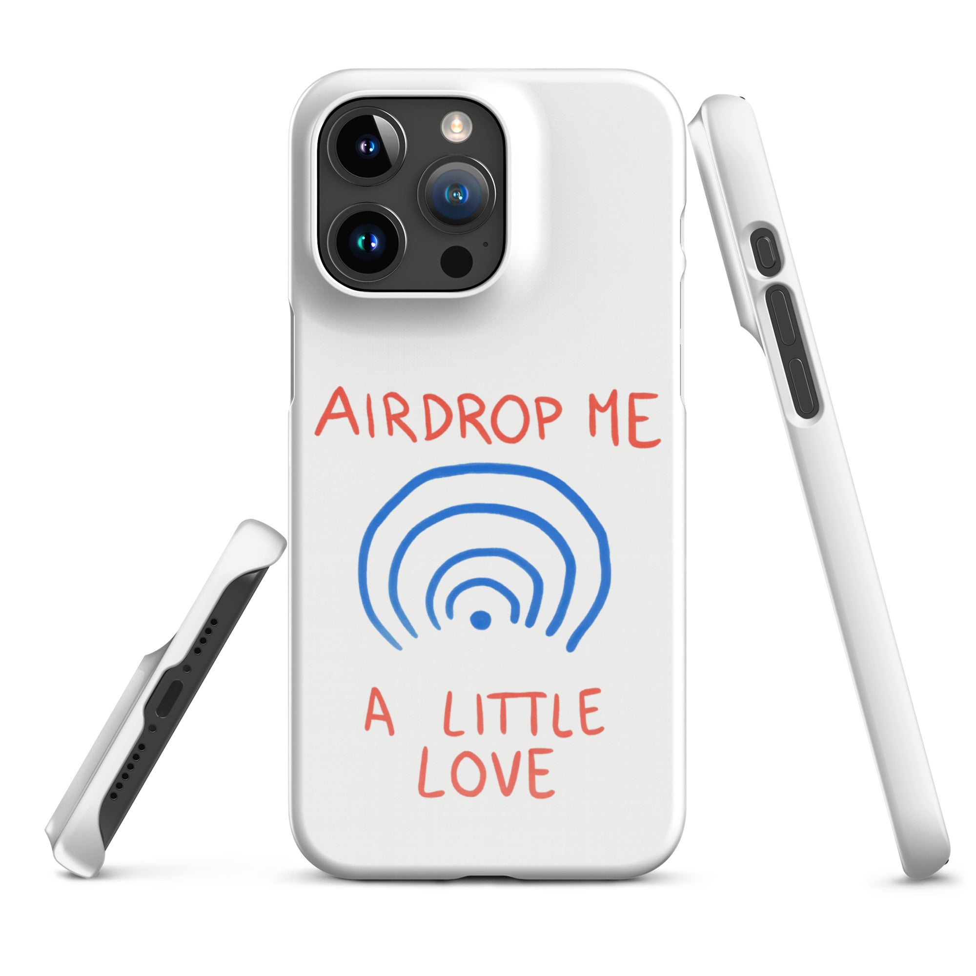 Cover iPhone Resistente – Compatibile con Ricarica Wireless – Design Airdrop Me a little love-Biiply