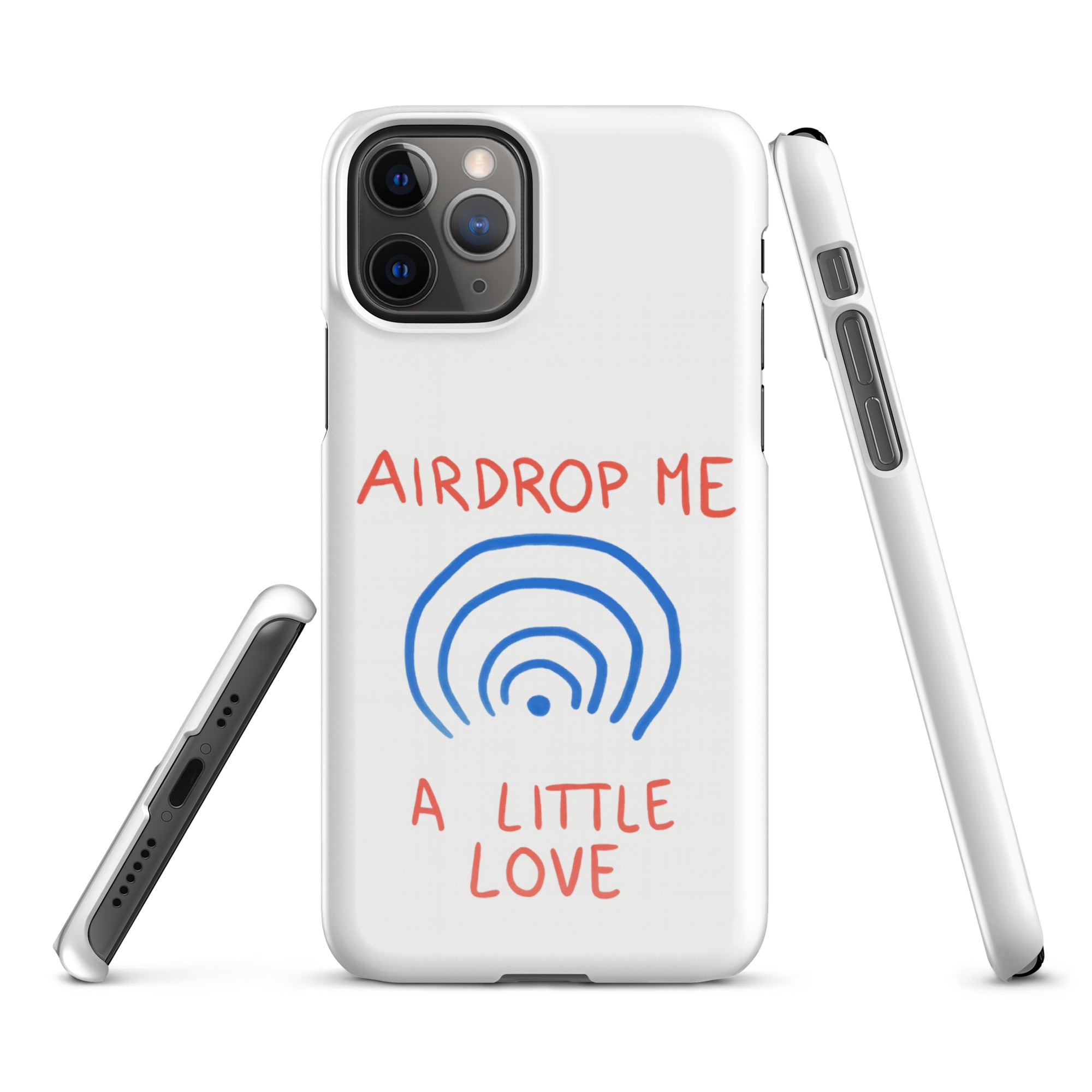 Cover iPhone Resistente – Compatibile con Ricarica Wireless – Design Airdrop Me a little love-Biiply
