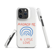 Cover iPhone Resistente – Compatibile con Ricarica Wireless – Design Airdrop Me a little love-Biiply