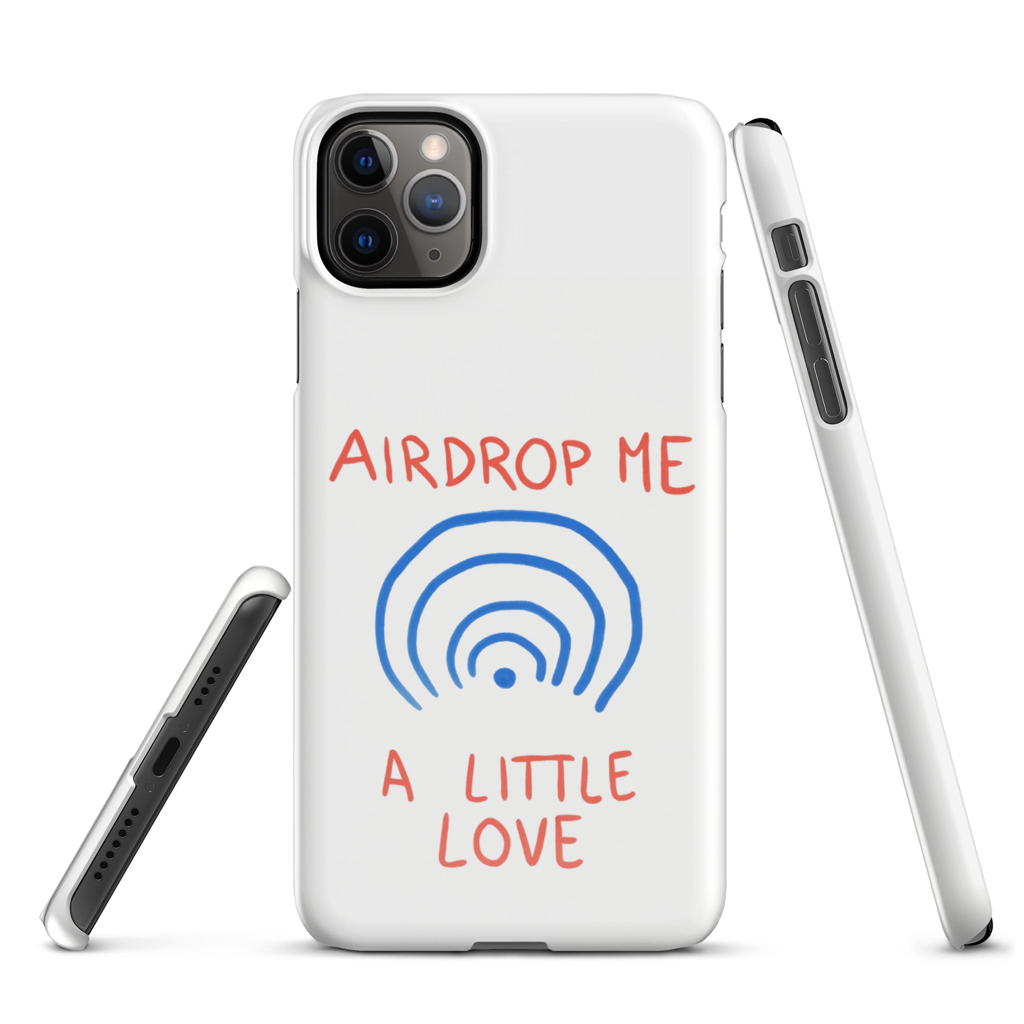 Cover iPhone Resistente – Compatibile con Ricarica Wireless – Design Airdrop Me a little love-Biiply