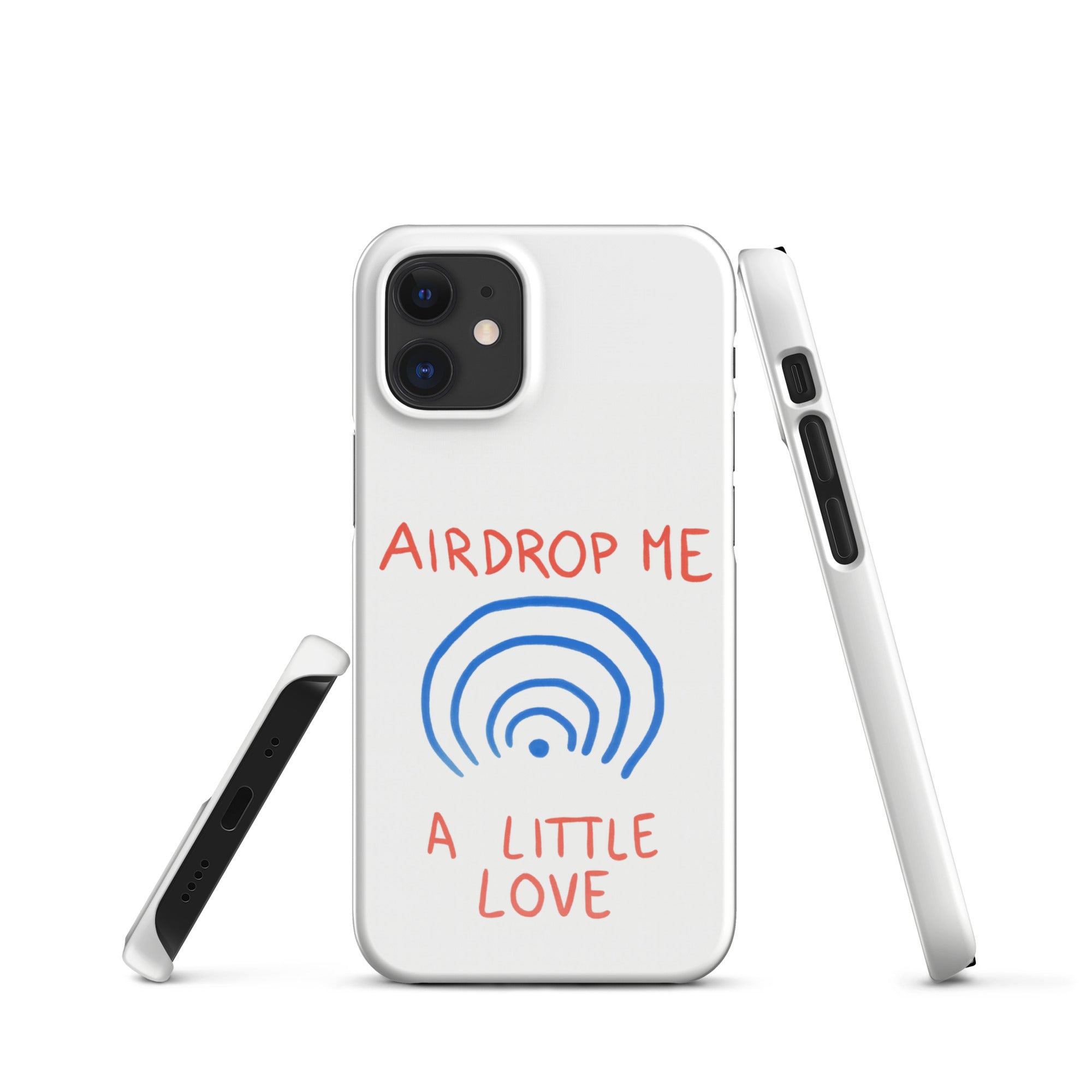 Cover iPhone Resistente – Compatibile con Ricarica Wireless – Design Airdrop Me a little love-Biiply