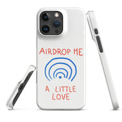Cover iPhone Resistente – Compatibile con Ricarica Wireless – Design Airdrop Me a little love-Biiply