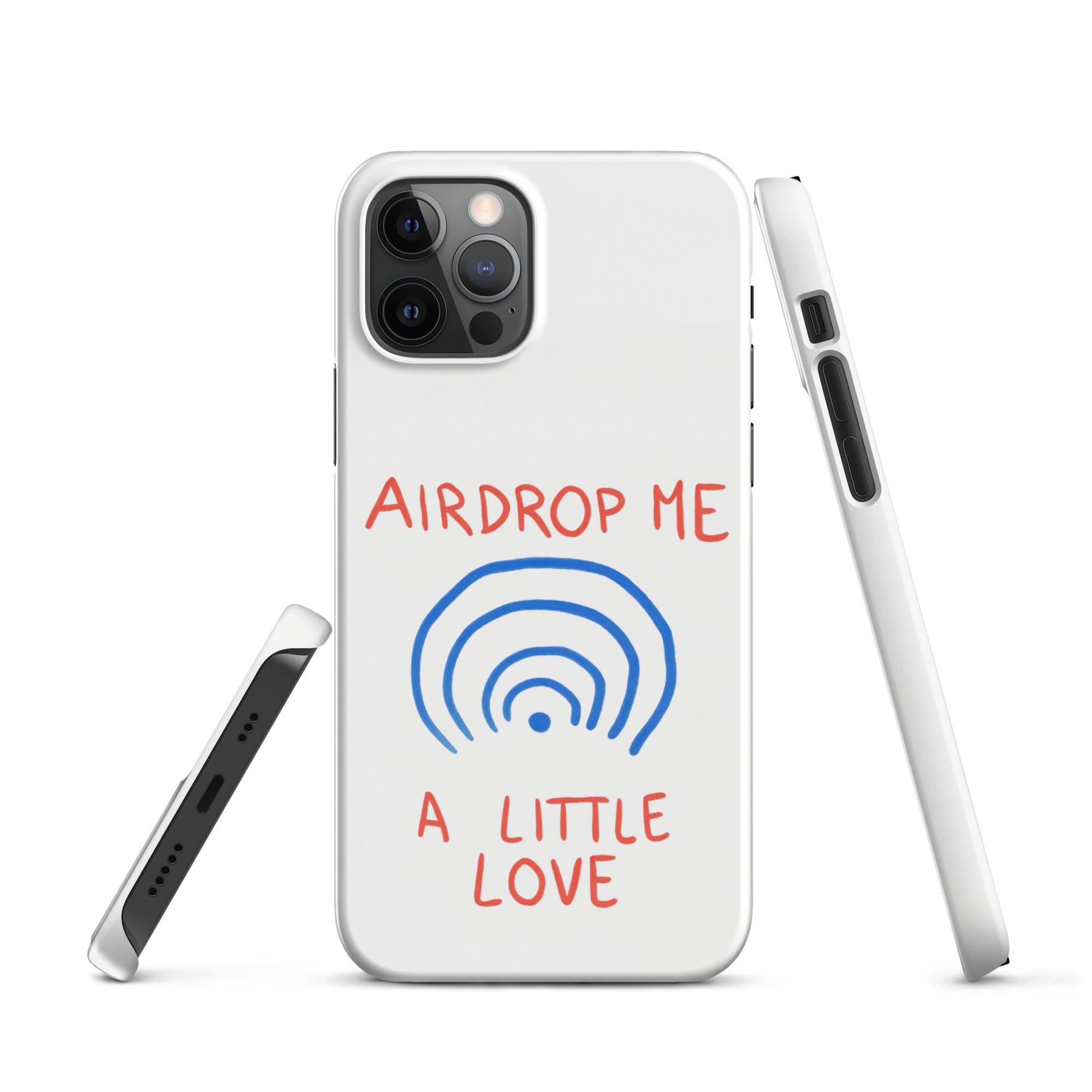 Cover iPhone Resistente – Compatibile con Ricarica Wireless – Design Airdrop Me a little love-Biiply