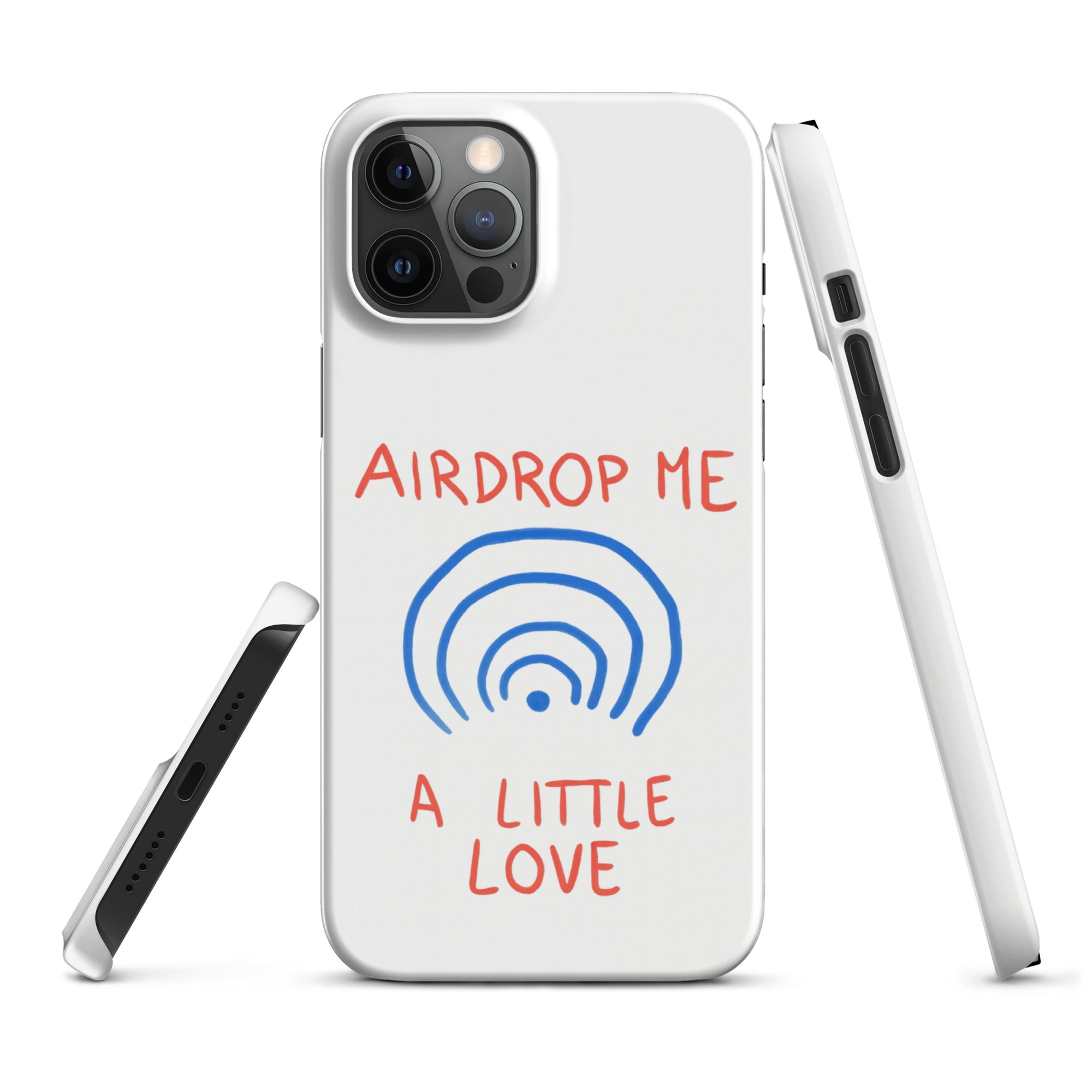 Cover iPhone Resistente – Compatibile con Ricarica Wireless – Design Airdrop Me a little love-Biiply
