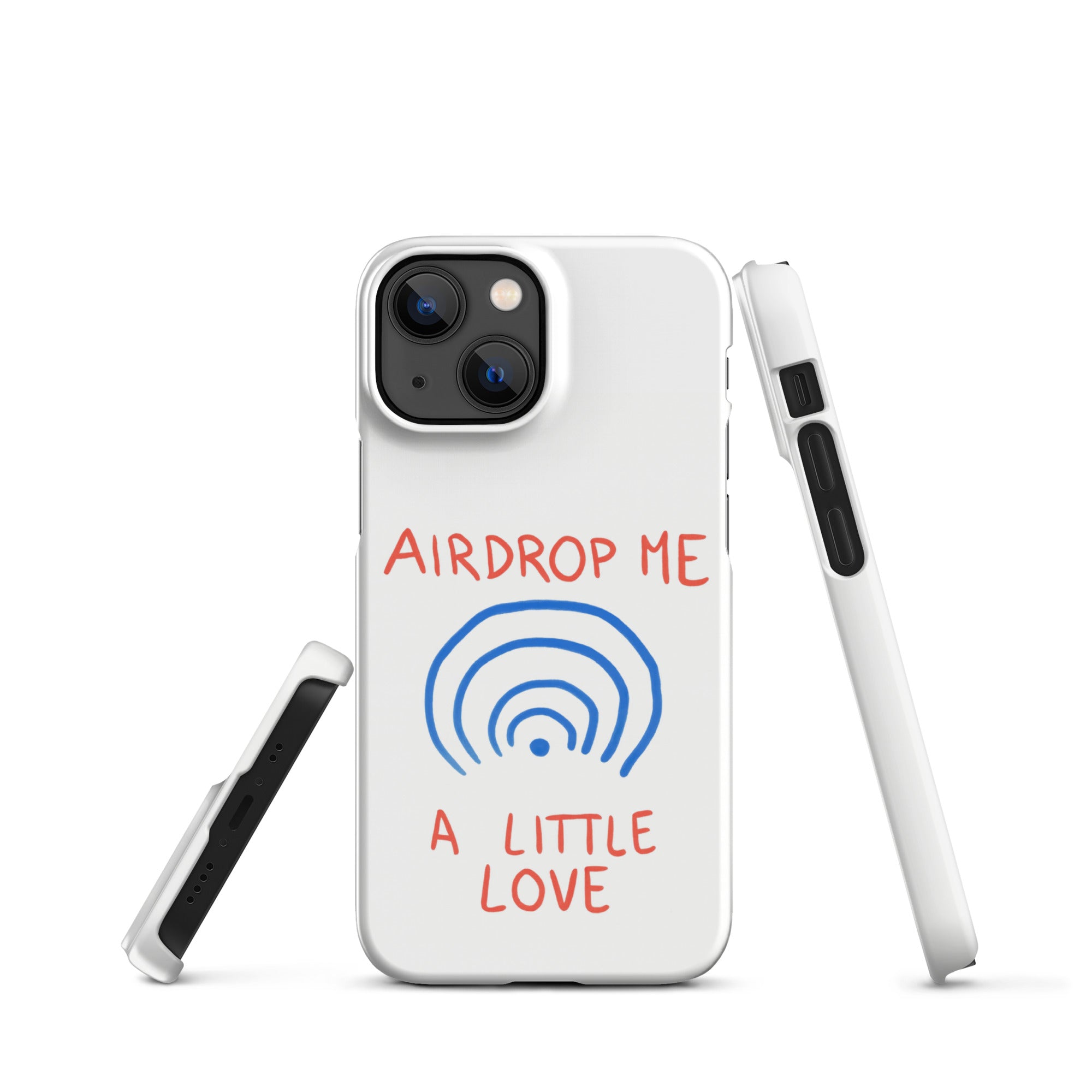Cover iPhone Resistente – Compatibile con Ricarica Wireless – Design Airdrop Me a little love-Biiply