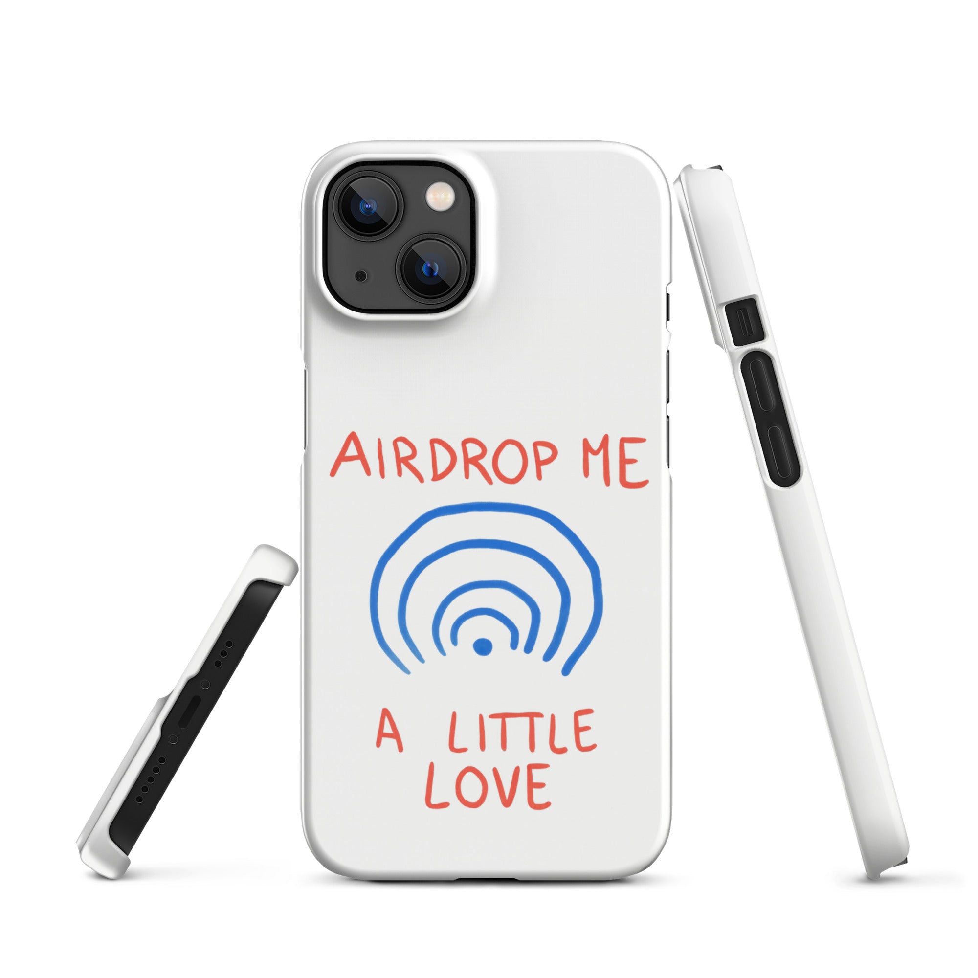 Cover iPhone Resistente – Compatibile con Ricarica Wireless – Design Airdrop Me a little love-Biiply