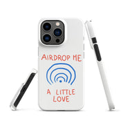 Cover iPhone Resistente – Compatibile con Ricarica Wireless – Design Airdrop Me a little love-Biiply