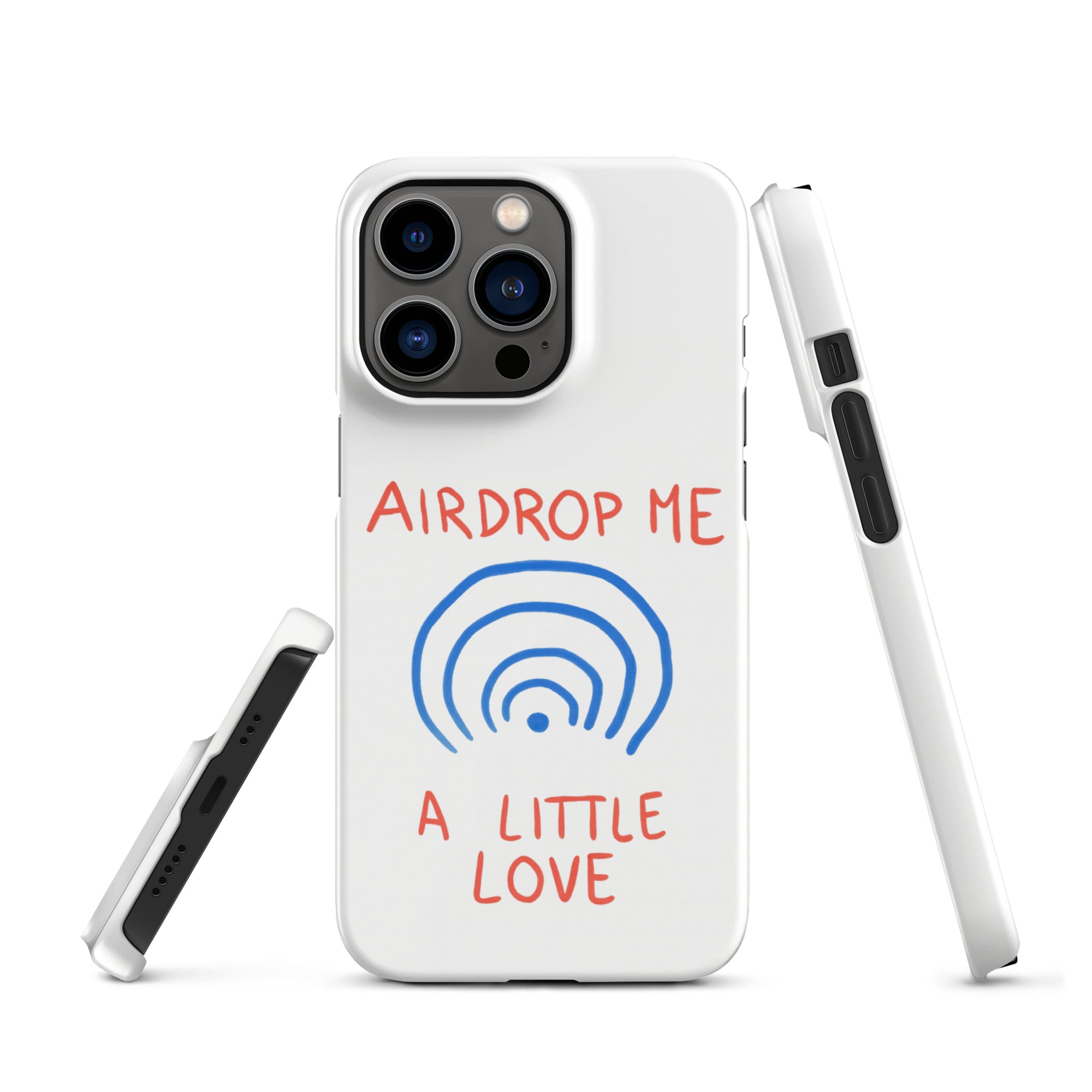Cover iPhone Resistente – Compatibile con Ricarica Wireless – Design Airdrop Me a little love-Biiply