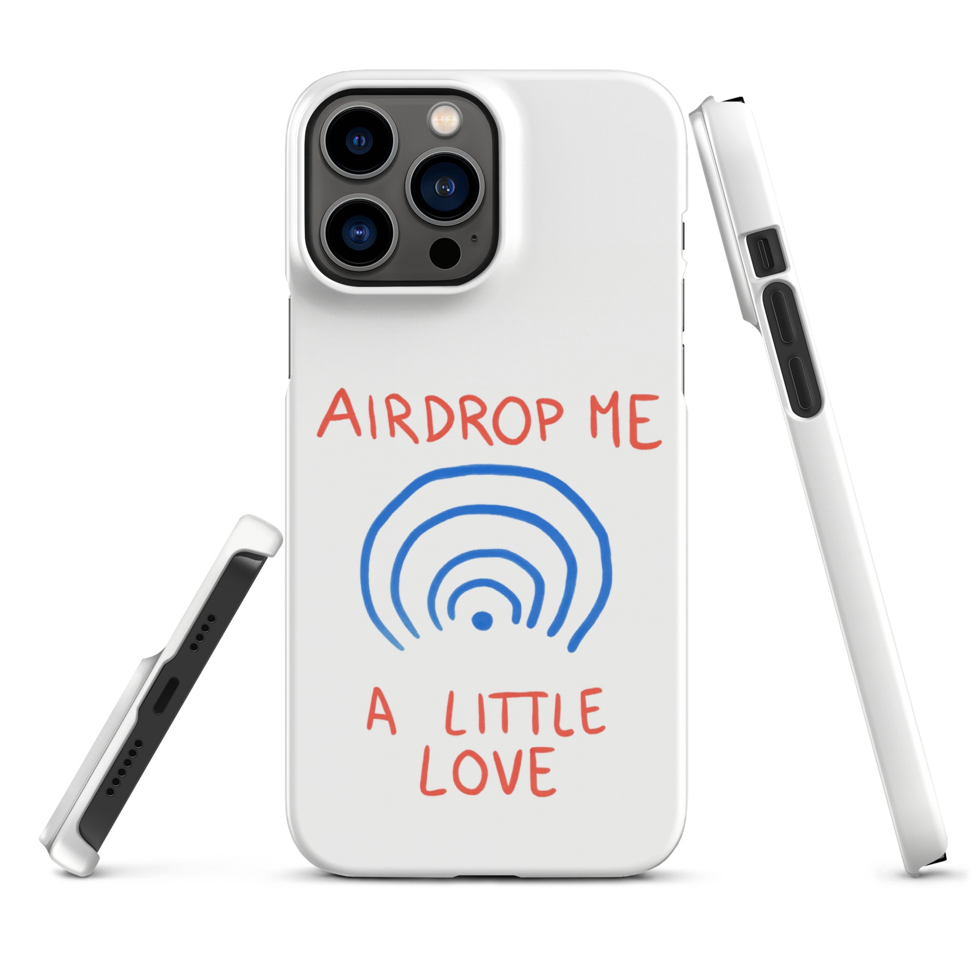 Cover iPhone Resistente – Compatibile con Ricarica Wireless – Design Airdrop Me a little love-Biiply