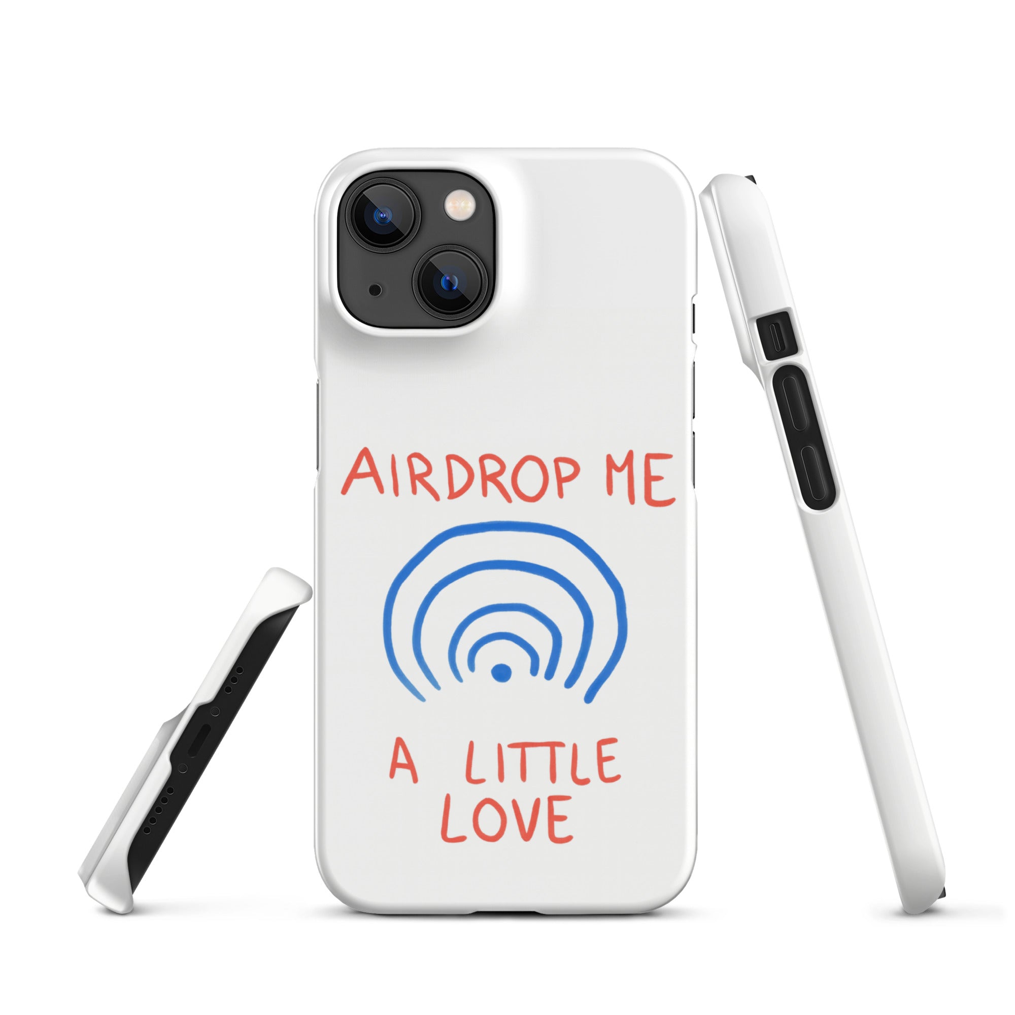 Cover iPhone Resistente – Compatibile con Ricarica Wireless – Design Airdrop Me a little love-Biiply