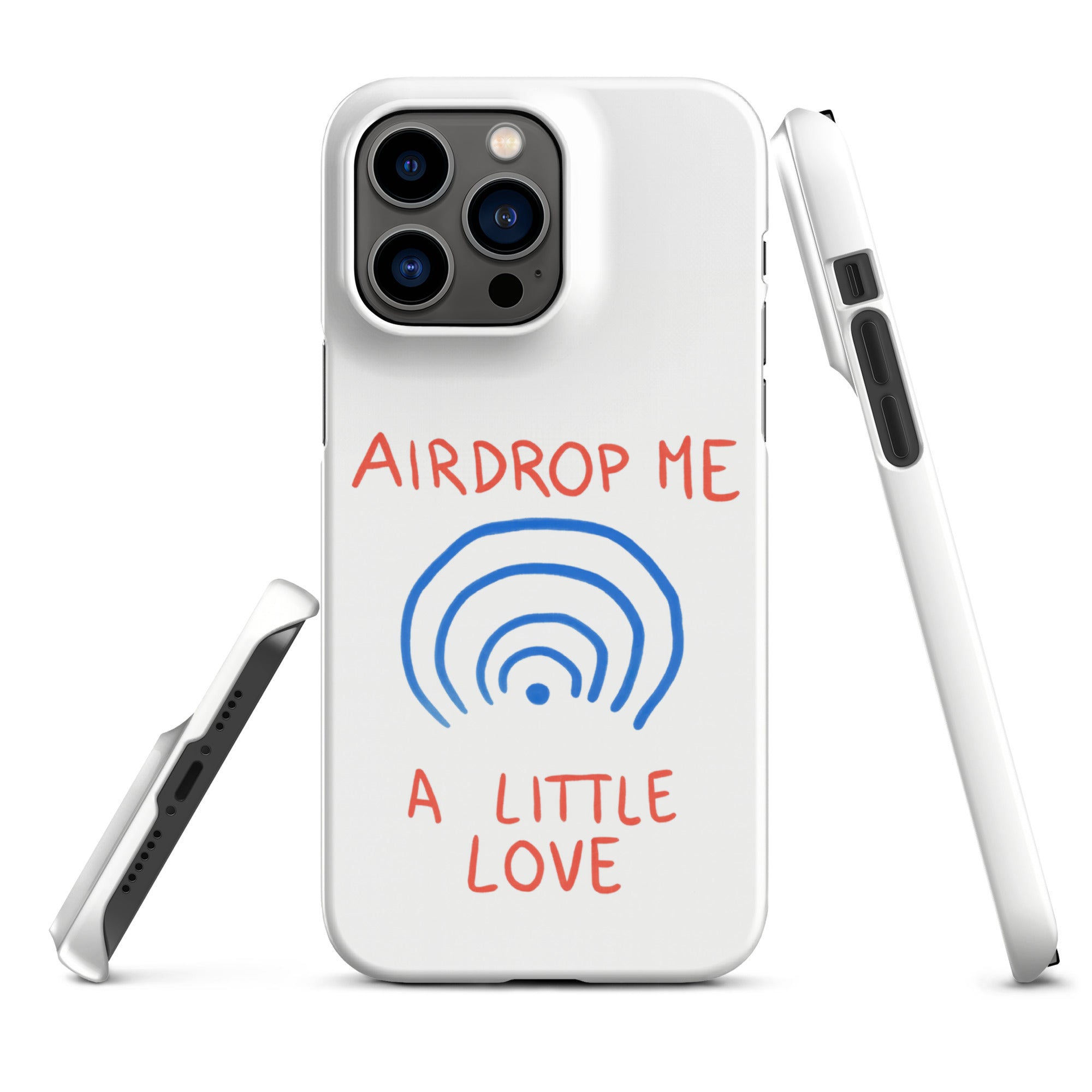 Cover iPhone Resistente – Compatibile con Ricarica Wireless – Design Airdrop Me a little love-Biiply