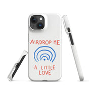 Cover iPhone Resistente – Compatibile con Ricarica Wireless – Design Airdrop Me a little love-Biiply