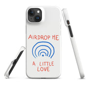 Cover iPhone Resistente – Compatibile con Ricarica Wireless – Design Airdrop Me a little love-Biiply