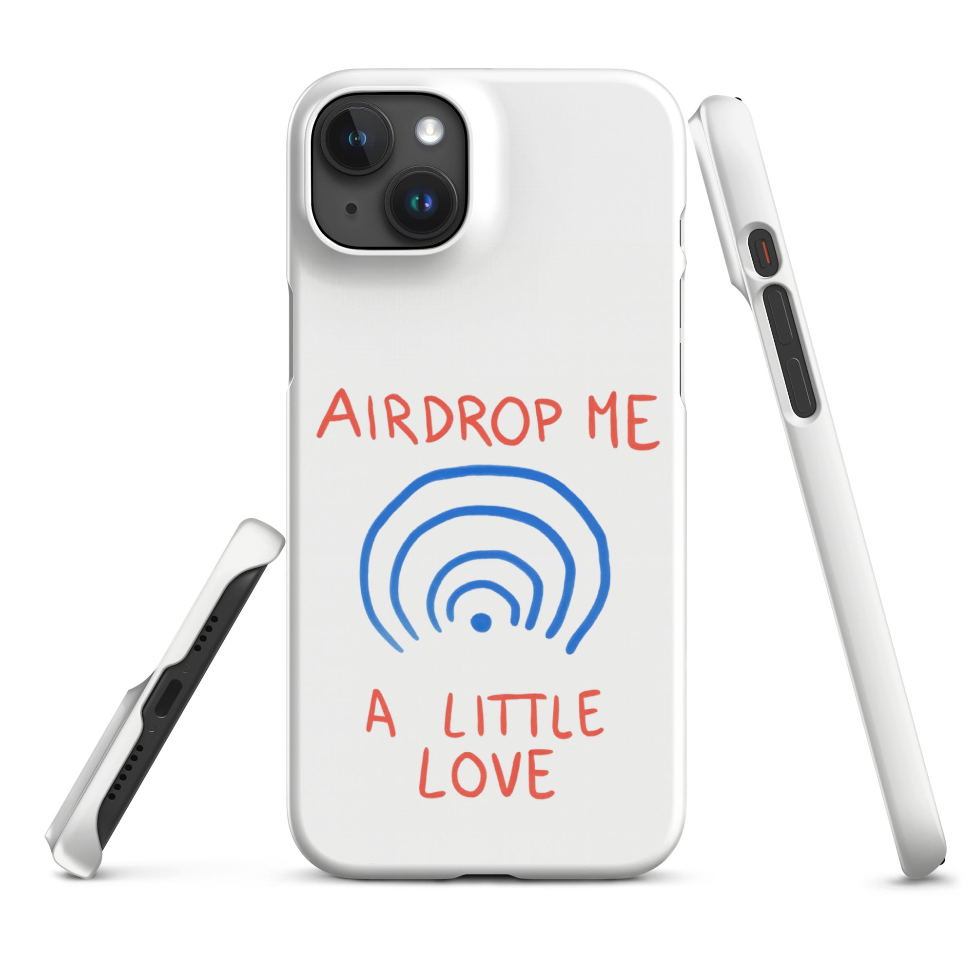 Cover iPhone Resistente – Compatibile con Ricarica Wireless – Design Airdrop Me a little love-Biiply