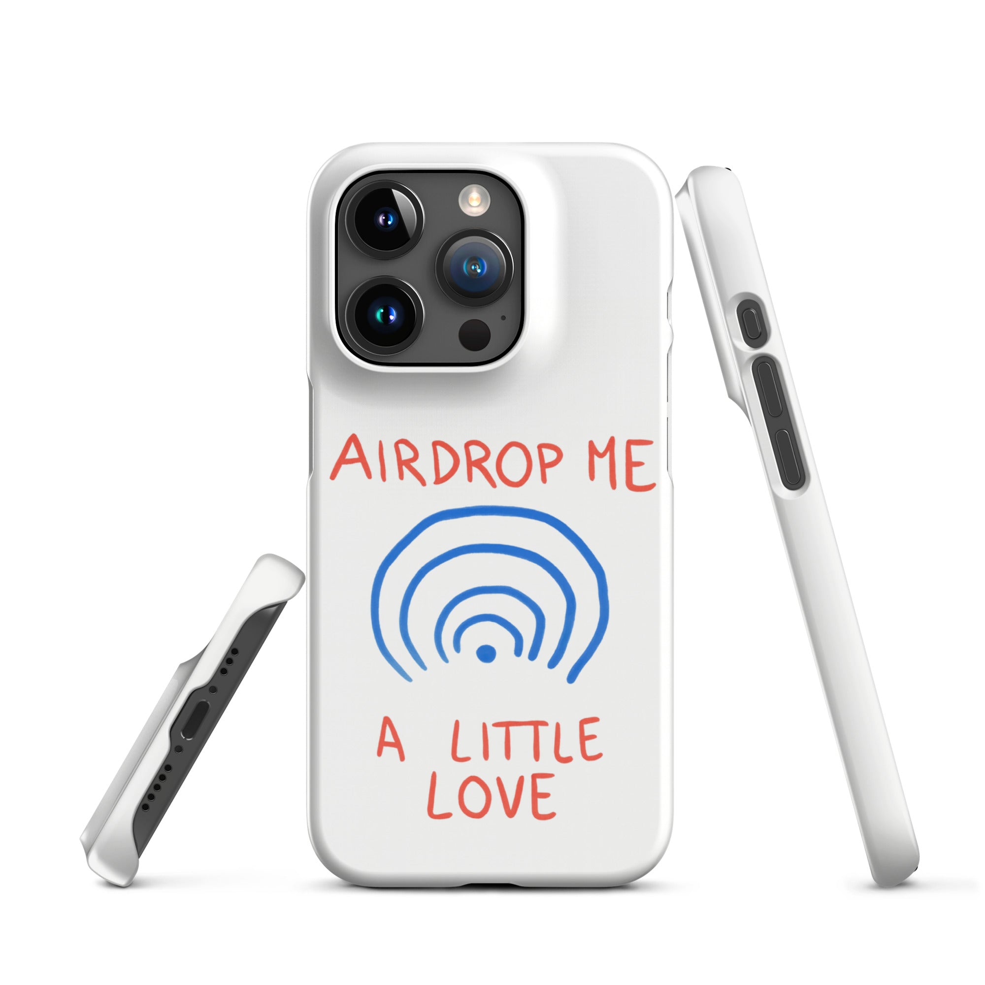 Cover iPhone Resistente – Compatibile con Ricarica Wireless – Design Airdrop Me a little love-Biiply