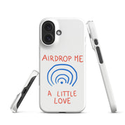Cover iPhone Resistente – Compatibile con Ricarica Wireless – Design Airdrop Me a little love-Biiply