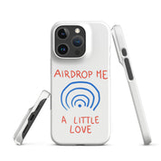 Cover iPhone Resistente – Compatibile con Ricarica Wireless – Design Airdrop Me a little love-Biiply