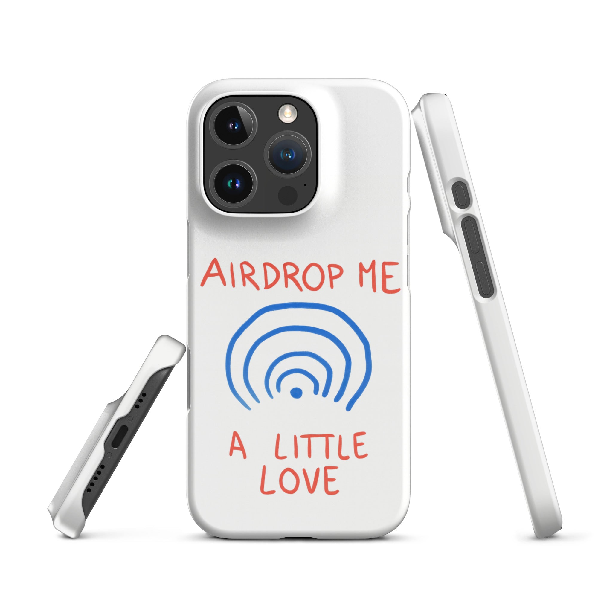 Cover iPhone Resistente – Compatibile con Ricarica Wireless – Design Airdrop Me a little love-Biiply