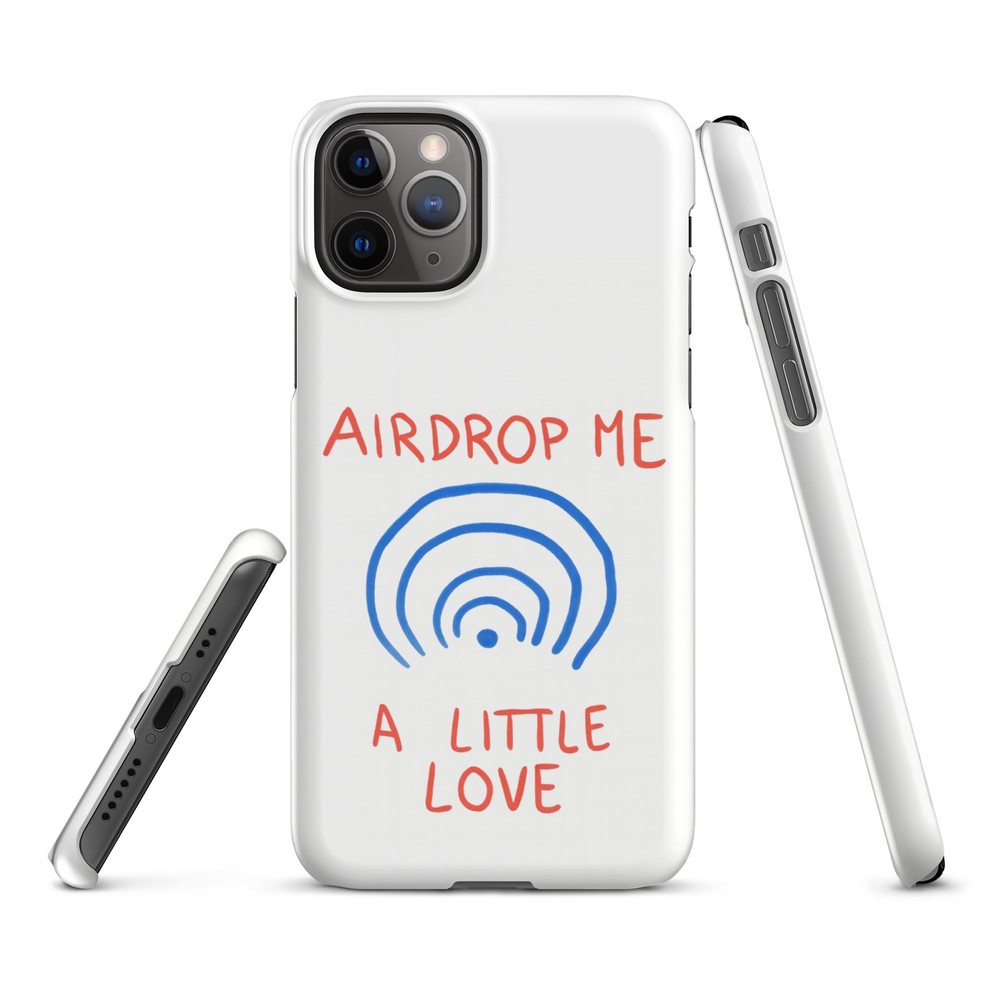 Cover iPhone Resistente – Compatibile con Ricarica Wireless – Design Airdrop Me a little love-Biiply