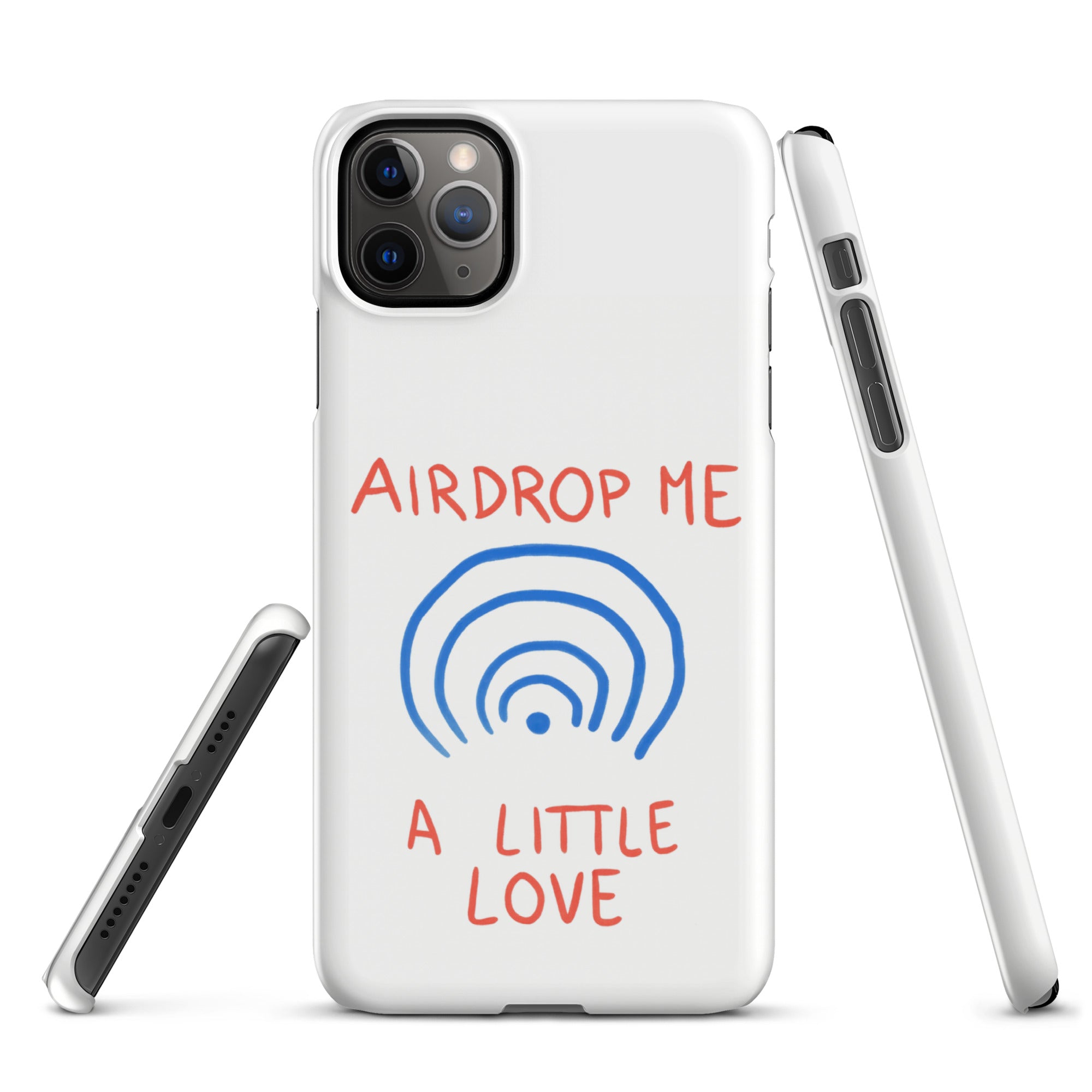 Cover iPhone Resistente – Compatibile con Ricarica Wireless – Design Airdrop Me a little love-Biiply