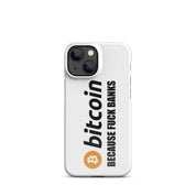Cover iPhone Resistente – Compatibile con Ricarica Wireless – Design Bitcoin Fuck Banks-Biiply