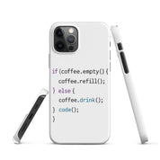 Cover iPhone Resistente – Compatibile con Ricarica Wireless – Design Code-Biiply