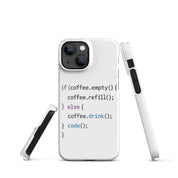 Cover iPhone Resistente – Compatibile con Ricarica Wireless – Design Code-Biiply