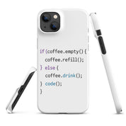 Cover iPhone Resistente – Compatibile con Ricarica Wireless – Design Code-Biiply