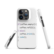 Cover iPhone Resistente – Compatibile con Ricarica Wireless – Design Code-Biiply