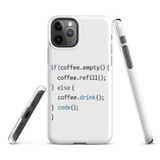 Cover iPhone Resistente – Compatibile con Ricarica Wireless – Design Code-Biiply