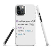 Cover iPhone Resistente – Compatibile con Ricarica Wireless – Design Code-Biiply