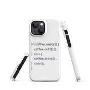 Cover iPhone Resistente – Compatibile con Ricarica Wireless – Design Code-Biiply