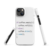 Cover iPhone Resistente – Compatibile con Ricarica Wireless – Design Code-Biiply