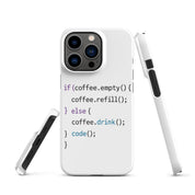 Cover iPhone Resistente – Compatibile con Ricarica Wireless – Design Code-Biiply