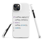 Cover iPhone Resistente – Compatibile con Ricarica Wireless – Design Code-Biiply